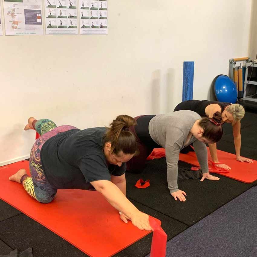 A small-group exercise class at Your Physio's Dayboro health hub